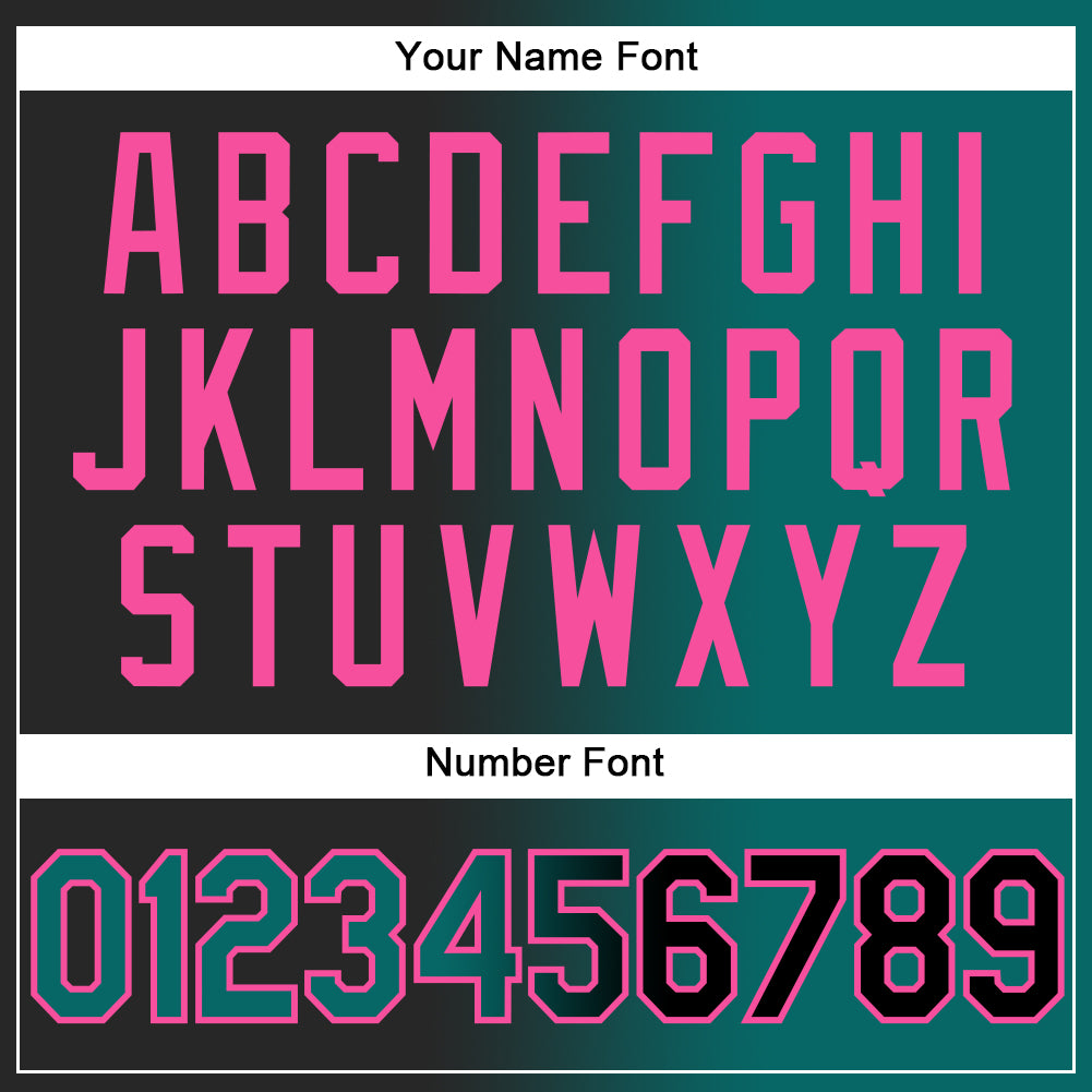 Custom Black Teal-Pink Authentic Gradient Fashion Baseball Jersey - Sky-Custom