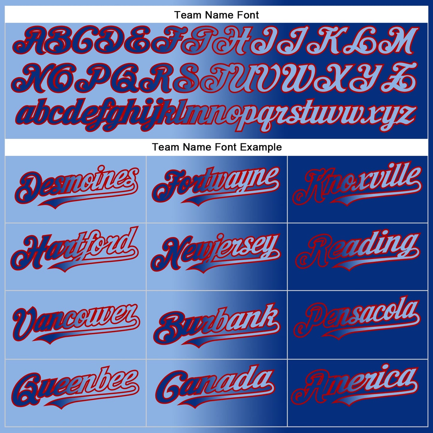 Custom Royal Light Blue-Red Authentic Gradient Fashion Baseball Jersey - Sky-Custom