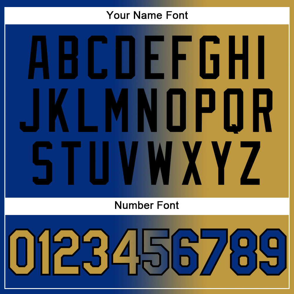 Custom Royal Old Gold-Black Authentic Gradient Fashion Baseball Jersey - Sky-Custom