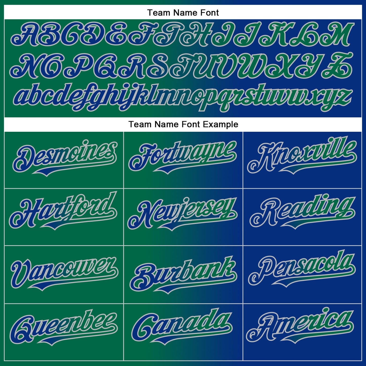 Custom Royal Kelly Green-Gray Authentic Gradient Fashion Baseball Jersey - Sky-Custom