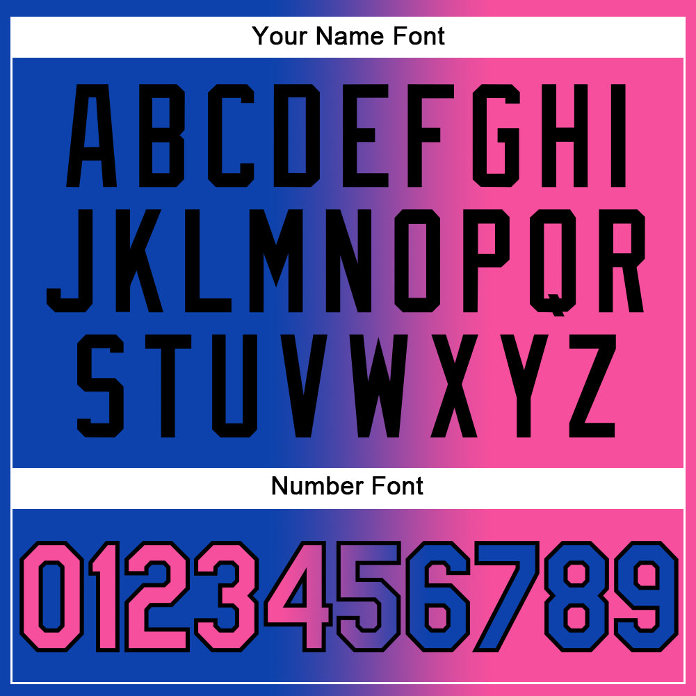 Custom Thunder Blue Pink-Black Authentic Gradient Fashion Baseball Jersey - Sky-Custom