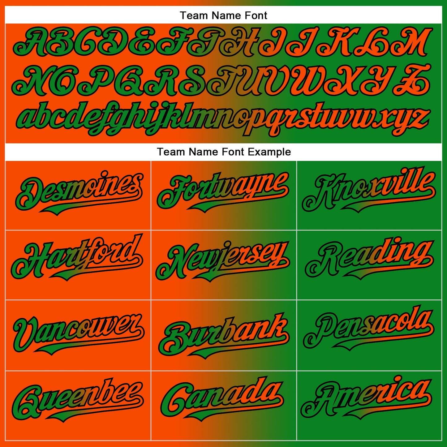 Custom Grass Green Orange-Black Authentic Gradient Fashion Baseball Jersey - Sky-Custom
