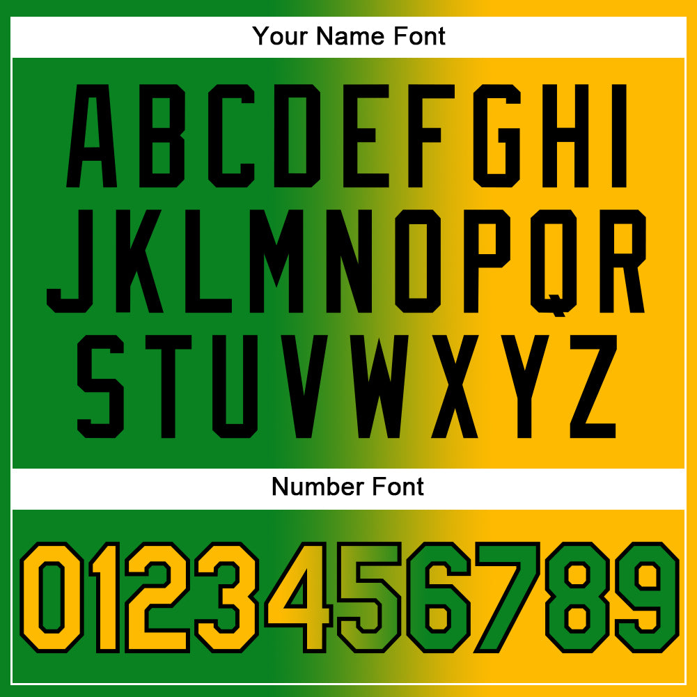 Custom Grass Green Gold-Black Authentic Gradient Fashion Baseball Jersey - Sky-Custom