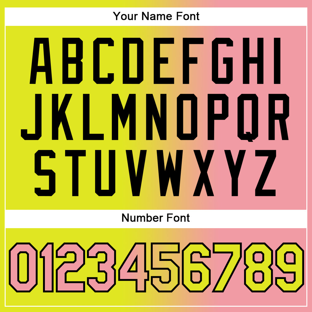 Custom Neon Yellow Medium Pink-Black Authentic Gradient Fashion Baseball Jersey - Sky-Custom