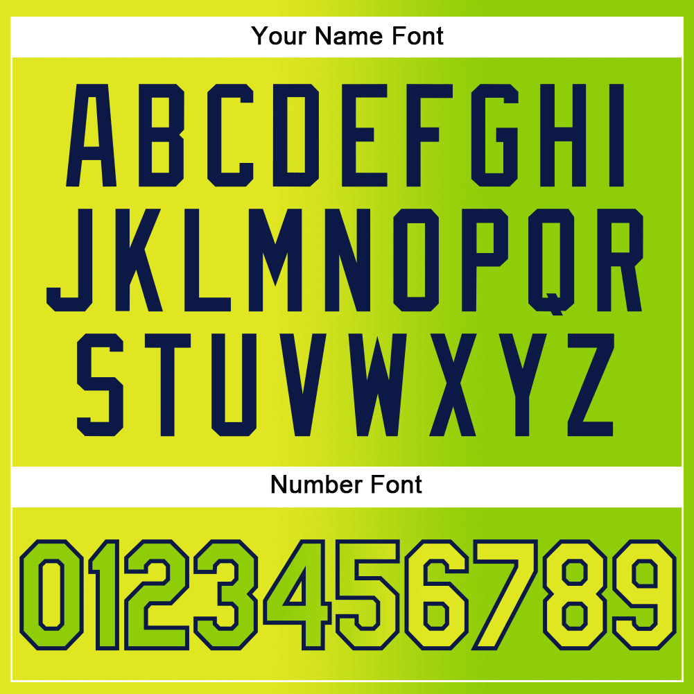 Custom Neon Yellow Neon Green-Navy Authentic Gradient Fashion Baseball Jersey - Sky-Custom