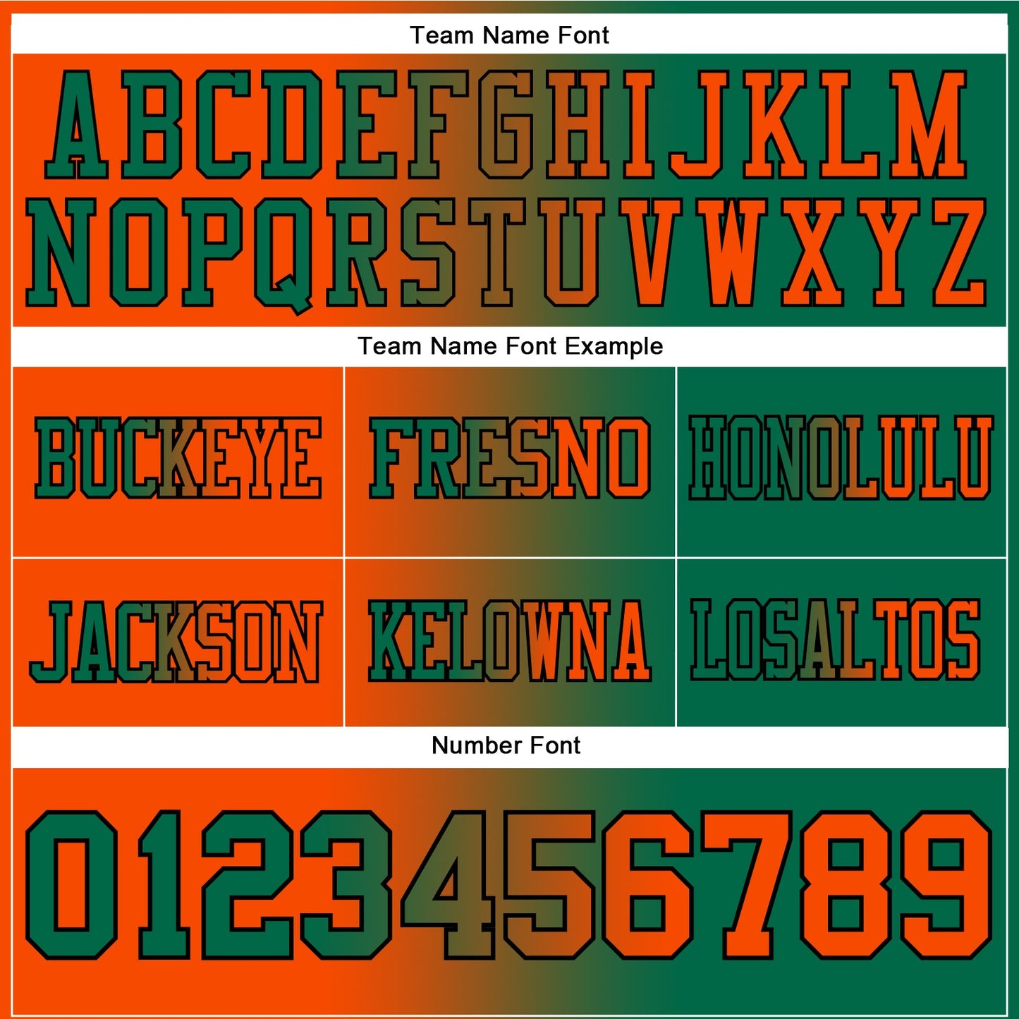 Custom Kelly Green Orange-Black Mesh Authentic Gradient Fashion Football Jersey - Sky-Custom