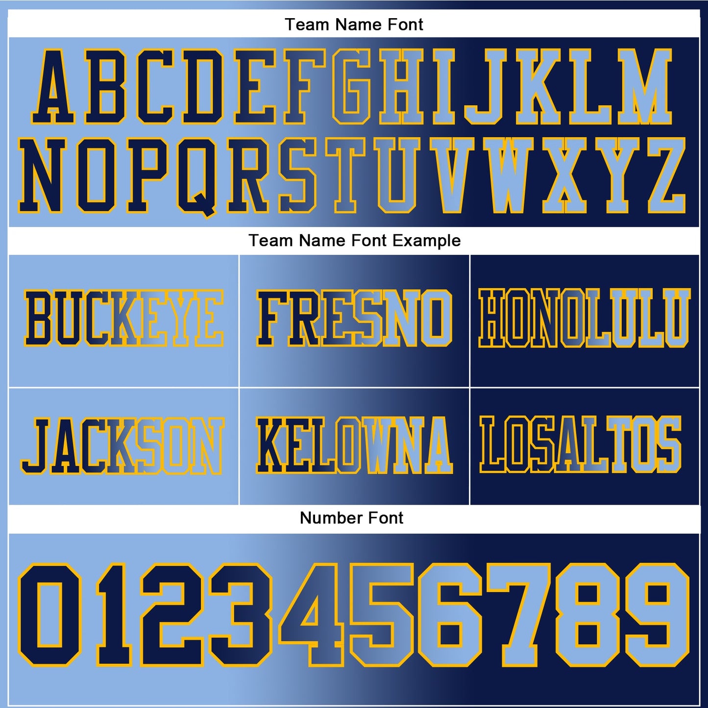 Custom Navy Light Blue-Gold Mesh Authentic Gradient Fashion Football Jersey - Sky-Custom