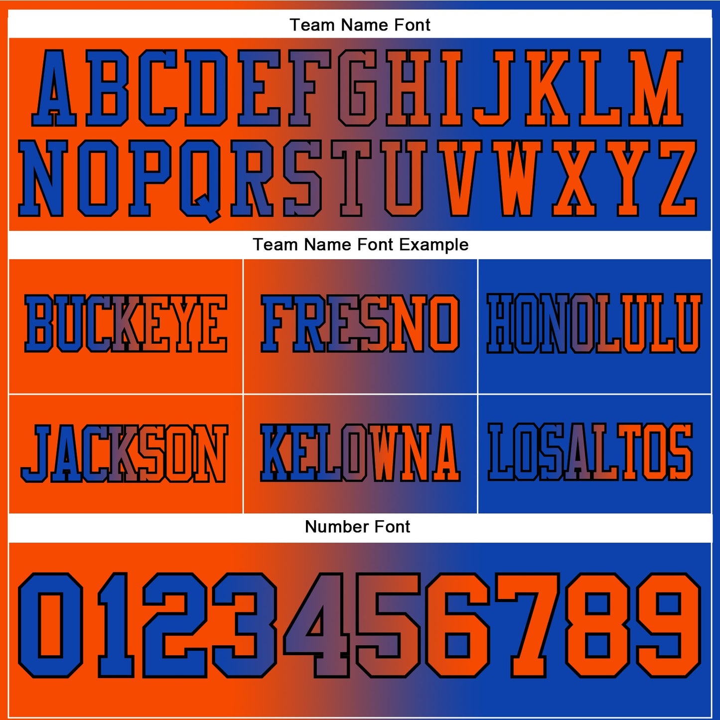 Custom Thunder Blue Orange-Black Mesh Authentic Gradient Fashion Football Jersey - Sky-Custom