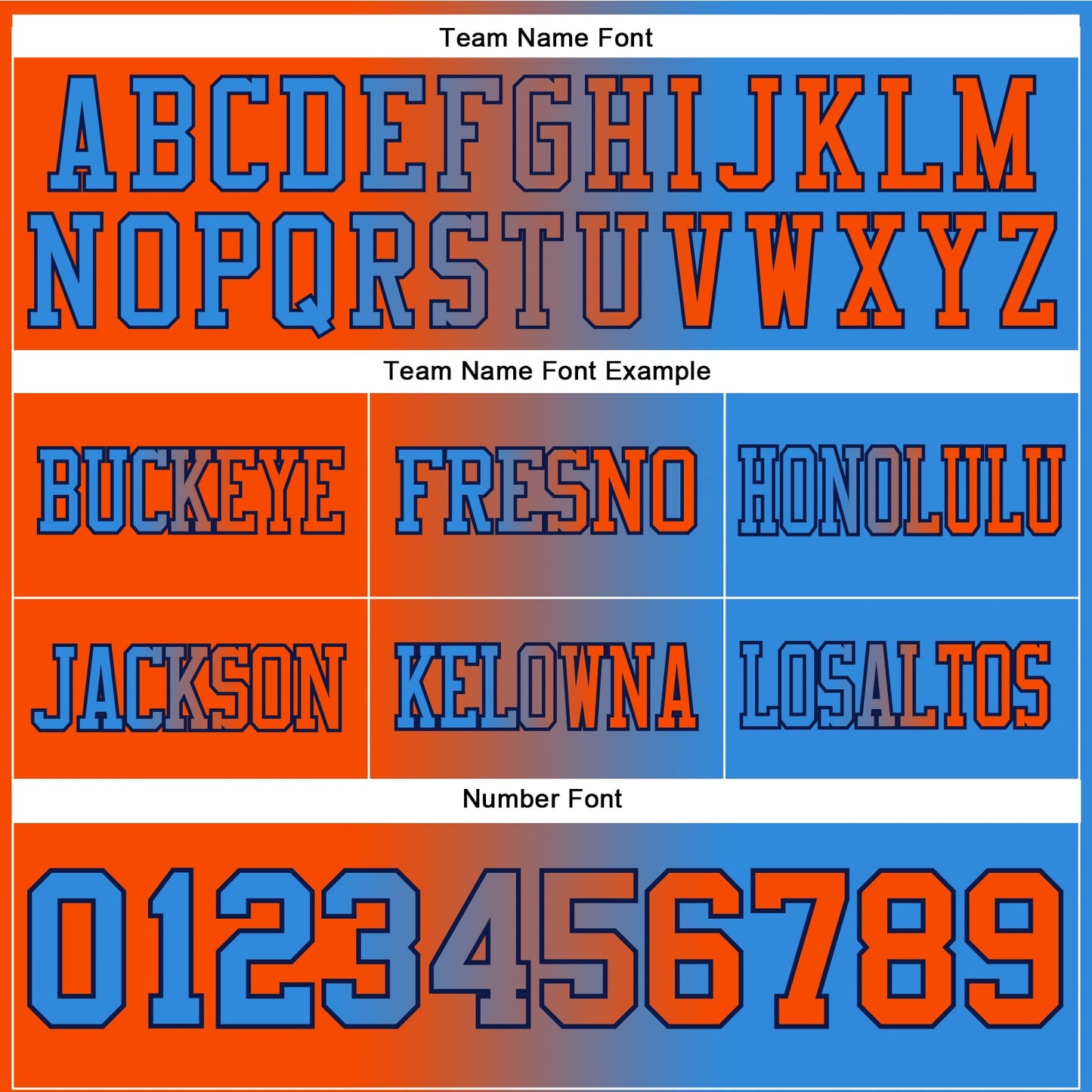 Custom Powder Blue Orange-Navy Mesh Authentic Gradient Fashion Football Jersey - Sky-Custom