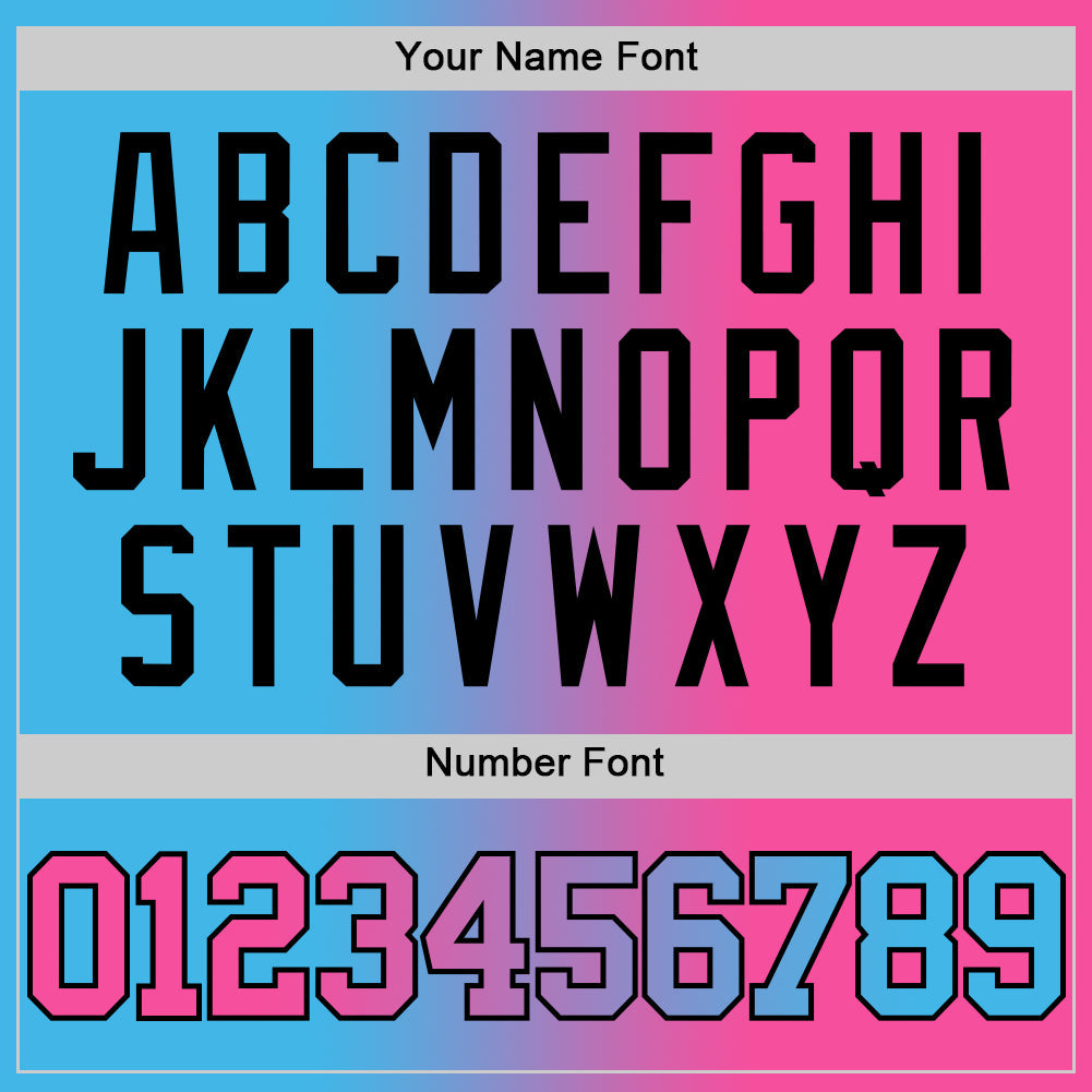 Custom Sky Blue Pink-Black Authentic Gradient Fashion Basketball Jersey - Sky-Custom