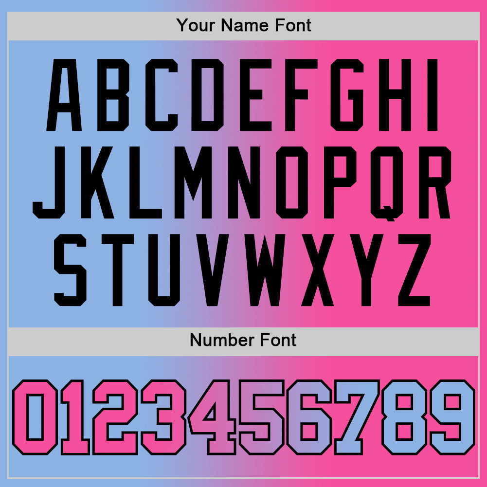 Custom Light Blue Pink-Black Authentic Gradient Fashion Basketball Jersey - Sky-Custom