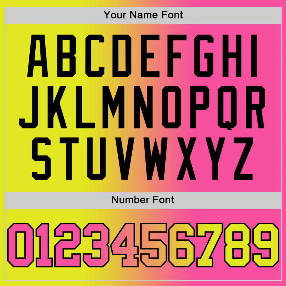 Custom Neon Yellow Pink-Black Authentic Gradient Fashion Basketball Jersey - Sky-Custom