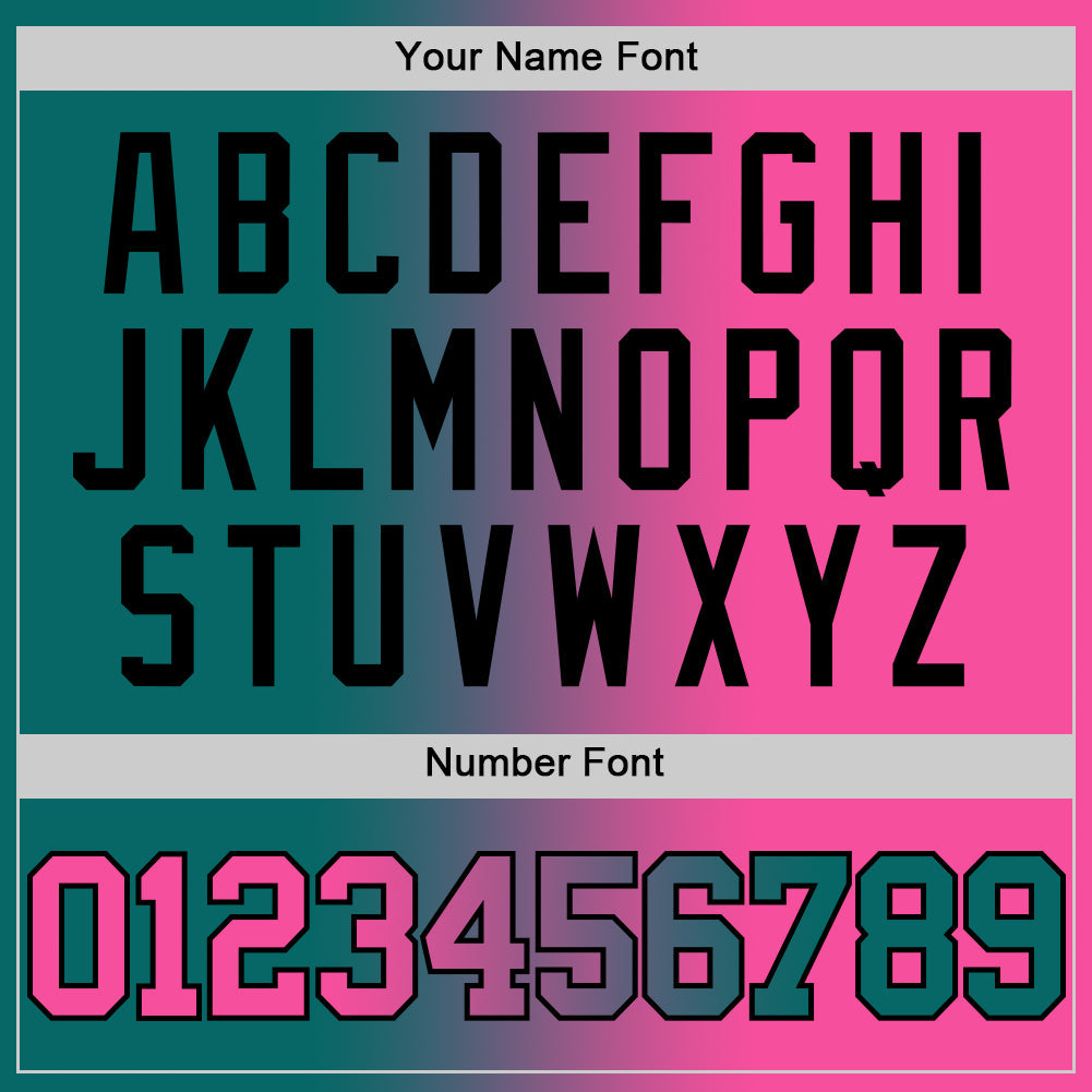 Custom Teal Pink-Black Authentic Gradient Fashion Basketball Jersey - Sky-Custom