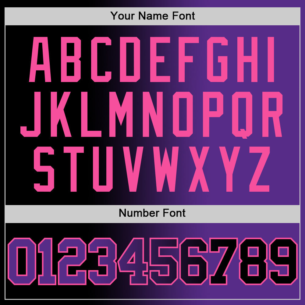 Custom Black Purple-Pink Authentic Gradient Fashion Basketball Jersey - Sky-Custom