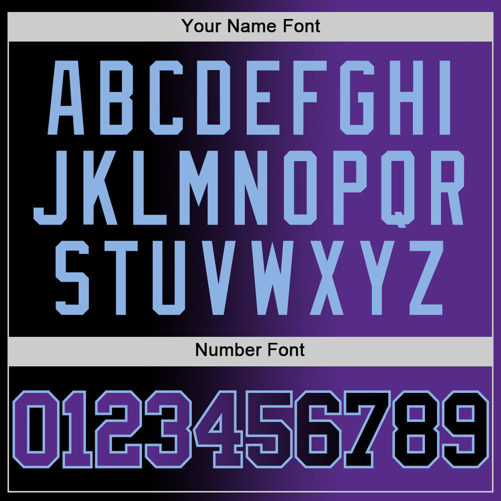 Custom Black Purple-Light Blue Authentic Gradient Fashion Basketball Jersey - Sky-Custom