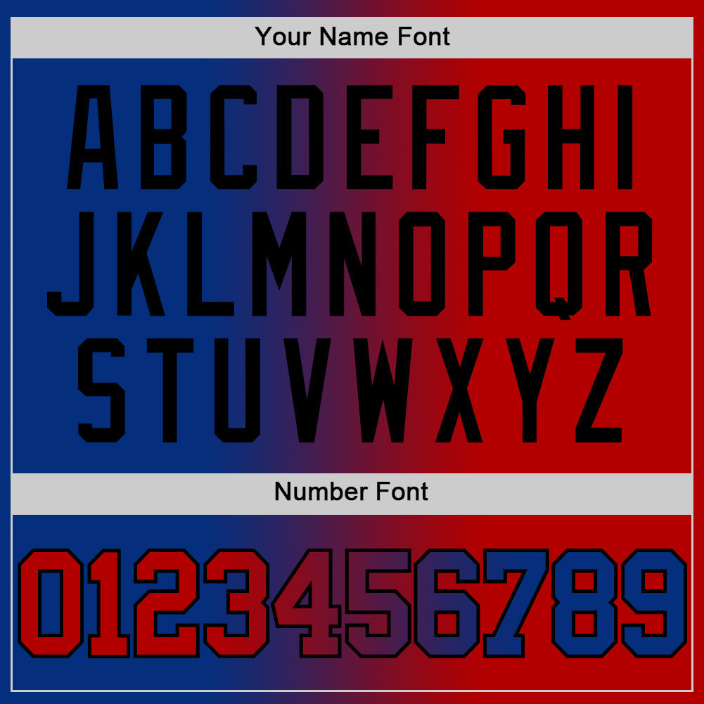 Custom Royal Red-Black Authentic Gradient Fashion Basketball Jersey - Sky-Custom