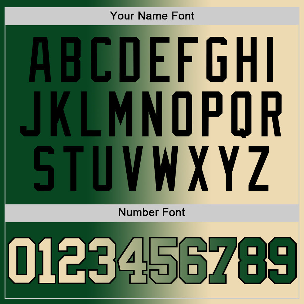 Custom Green Cream-Black Authentic Gradient Fashion Basketball Jersey - Sky-Custom