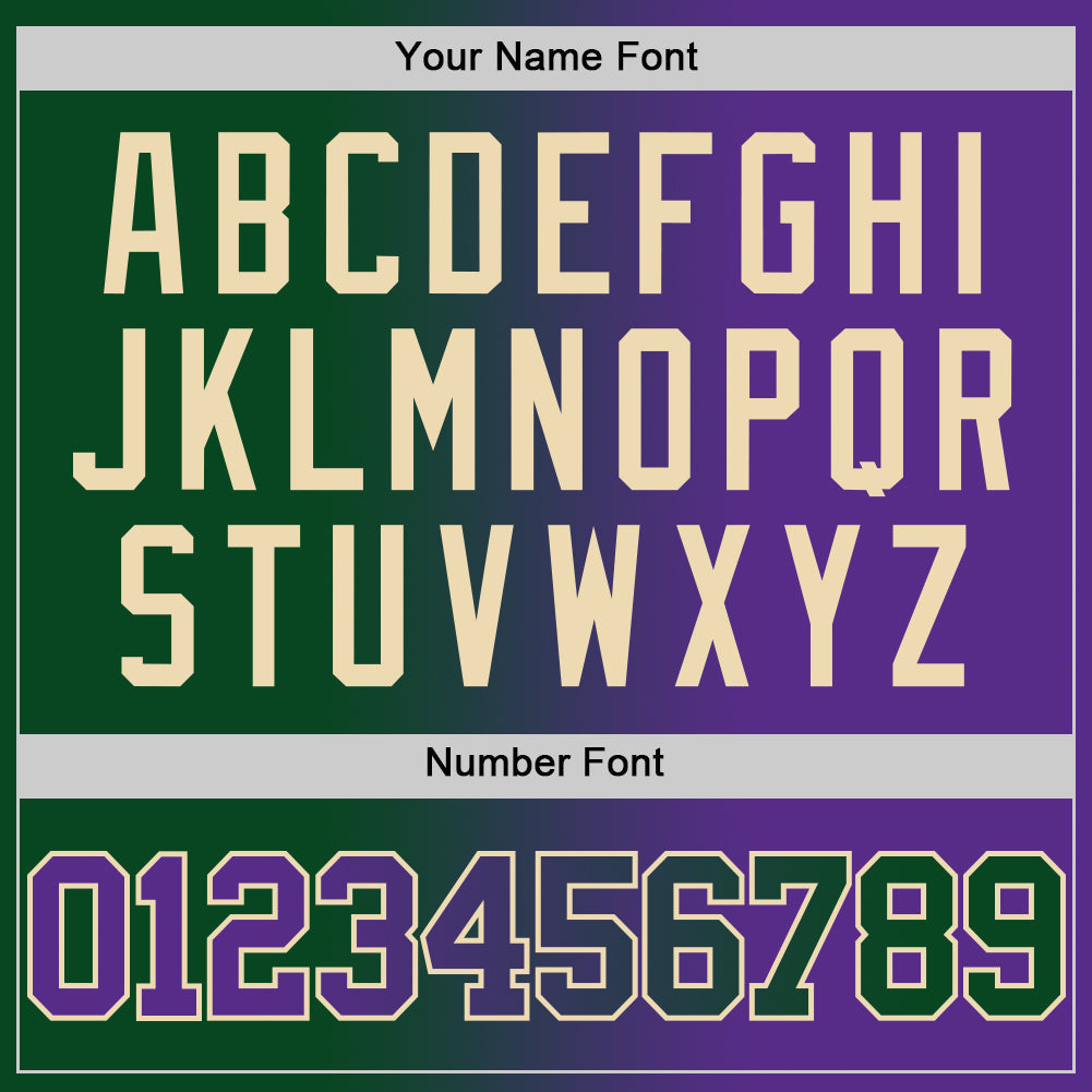 Custom Green Purple-Cream Authentic Gradient Fashion Basketball Jersey - Sky-Custom