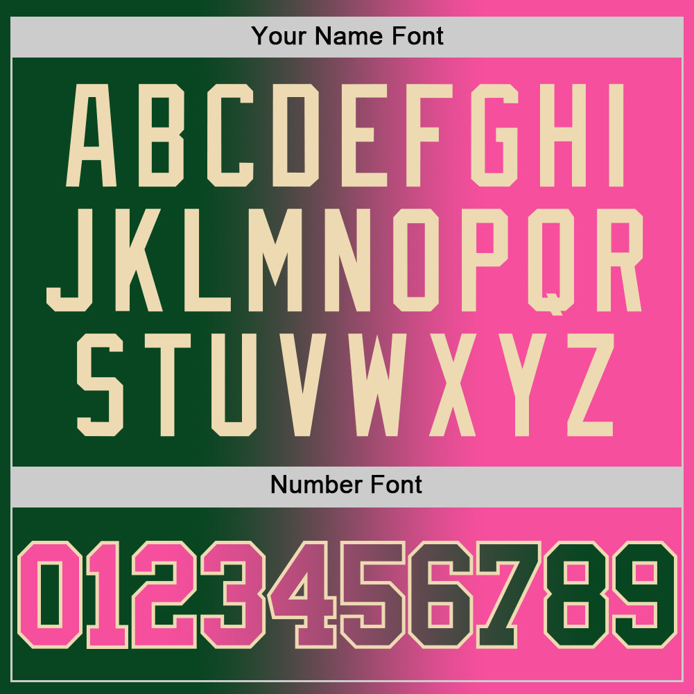 Custom Green Pink-Cream Authentic Gradient Fashion Basketball Jersey - Sky-Custom