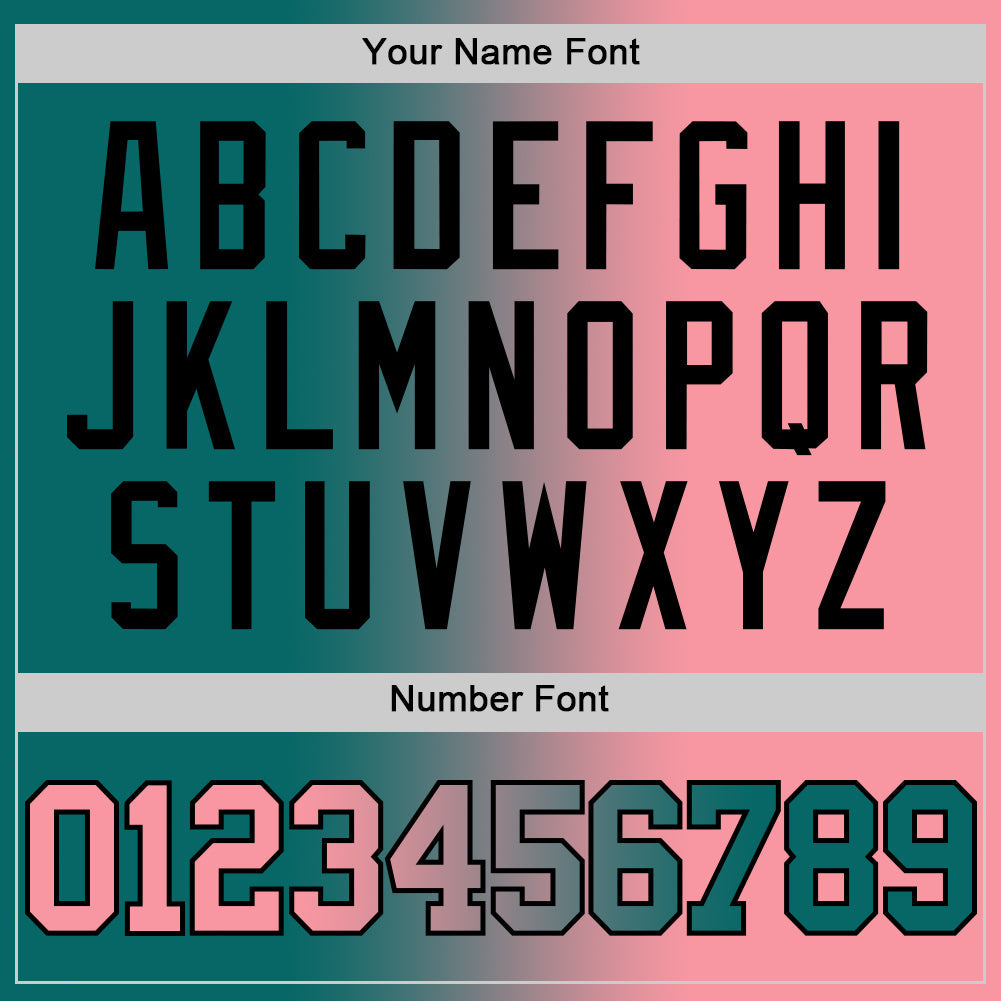 Custom Teal Medium Pink-Black Authentic Gradient Fashion Basketball Jersey - Sky-Custom