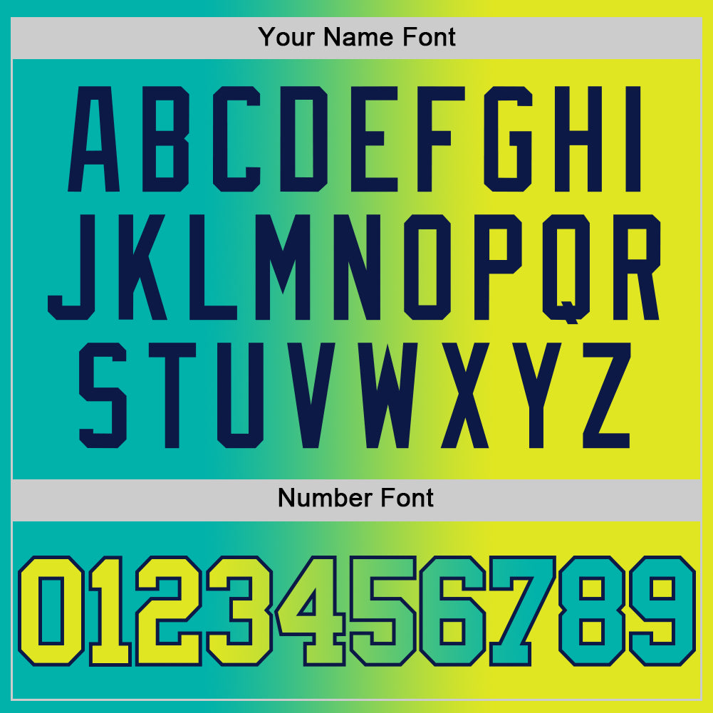 Custom Aqua Neon Yellow-Navy Authentic Gradient Fashion Basketball Jersey - Sky-Custom