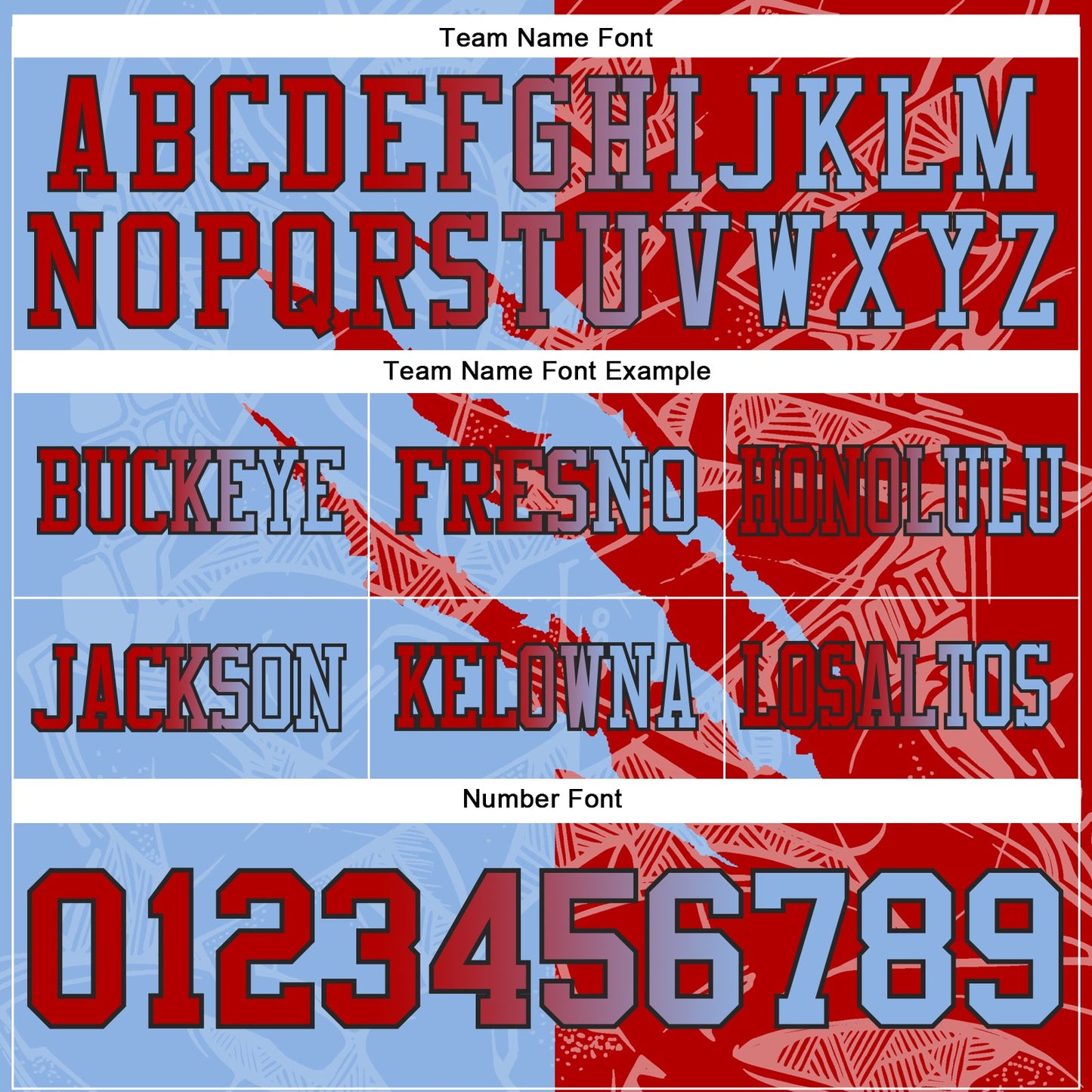 Custom Light Blue Red-Black Mesh Authentic Gradient Fashion Scratch Football Jersey - Sky-Custom