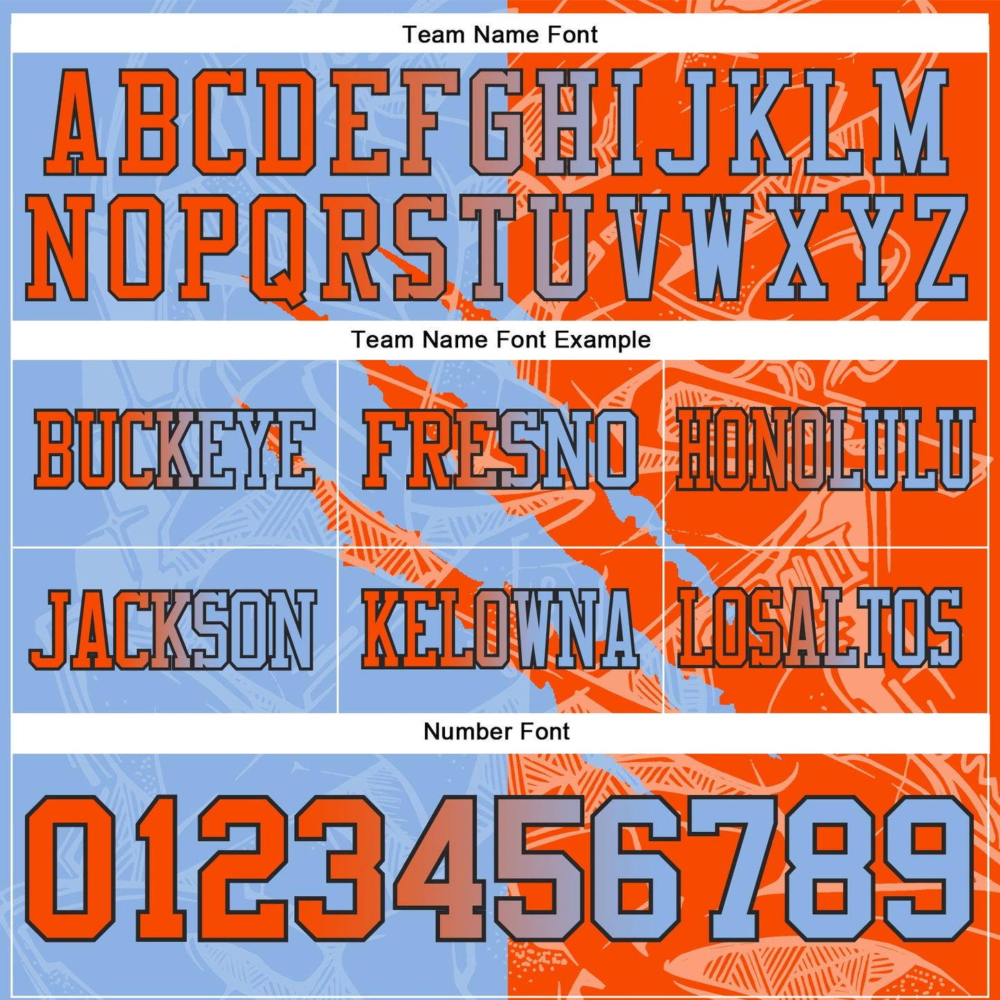 Custom Light Blue Orange-Black Mesh Authentic Gradient Fashion Scratch Football Jersey - Sky-Custom