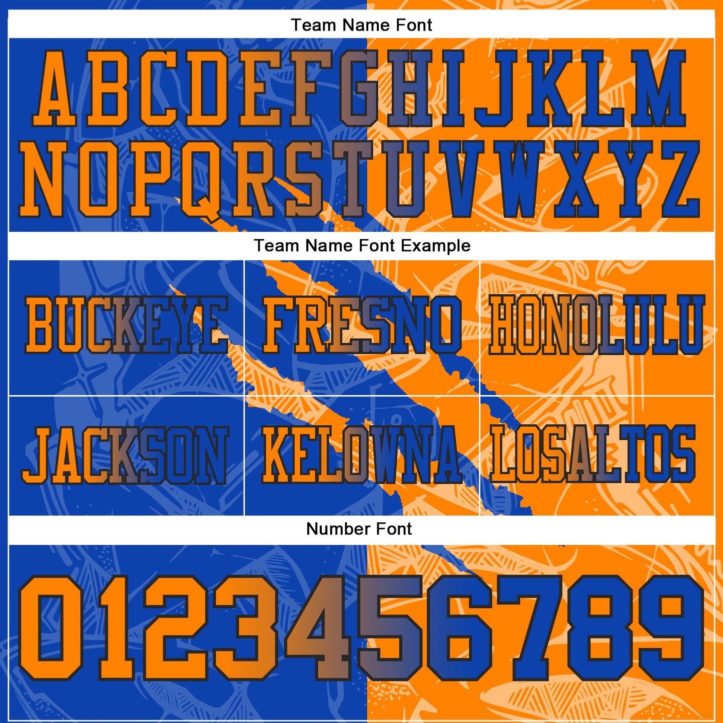 Custom Thunder Blue Bay Orange-Black Mesh Authentic Gradient Fashion Scratch Football Jersey - Sky-Custom