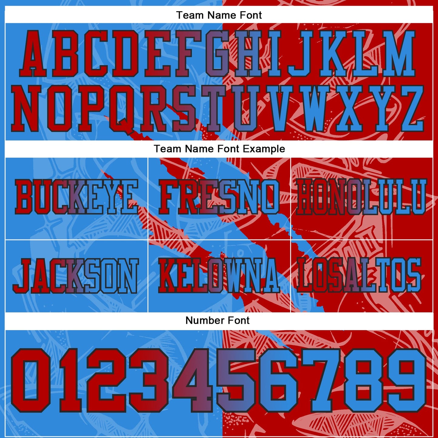 Custom Powder Blue Red-Navy Mesh Authentic Gradient Fashion Scratch Football Jersey - Sky-Custom