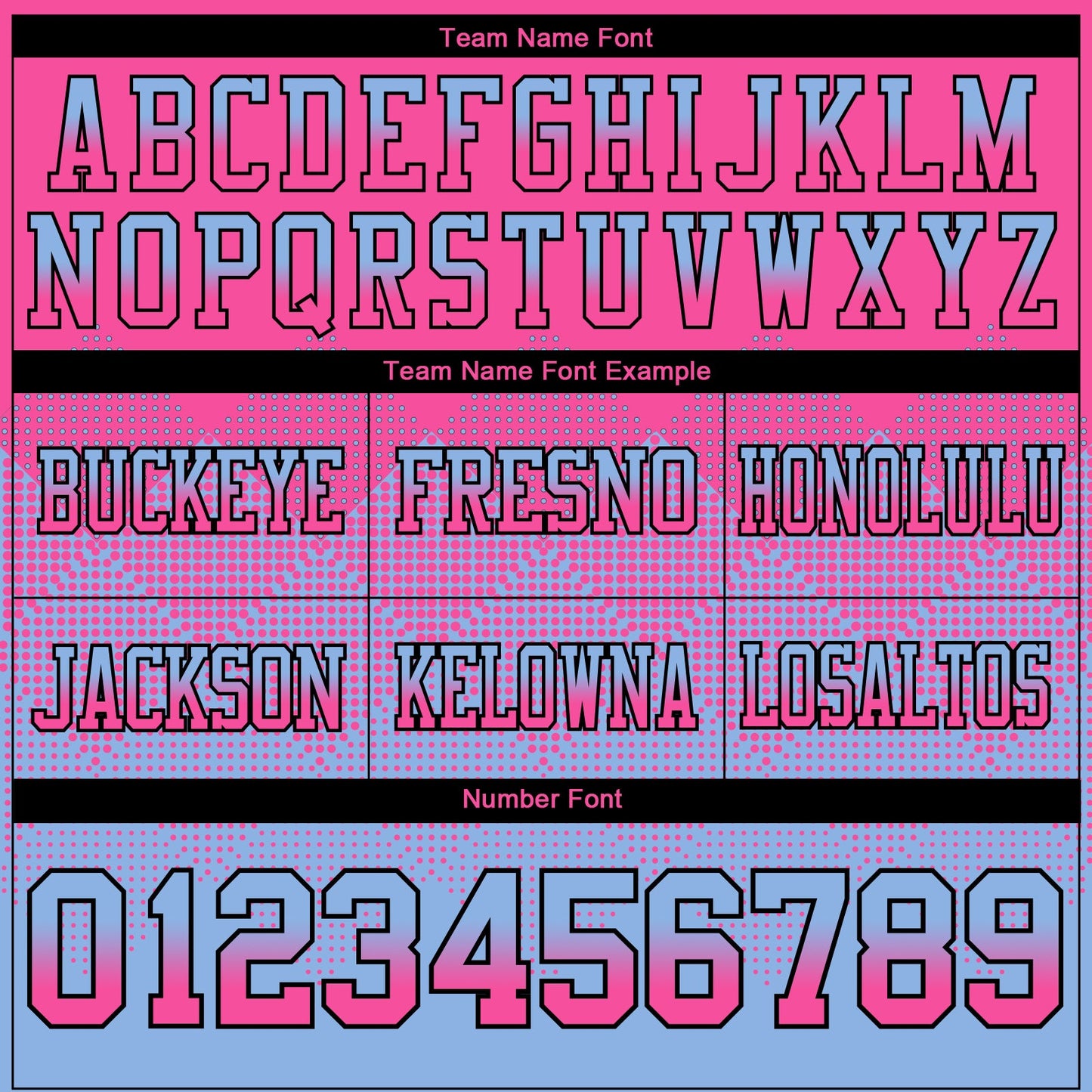 Custom Pink Light Blue-Black Mesh Authentic Gradient Square Shape Flag Football Jersey - Sky-Custom