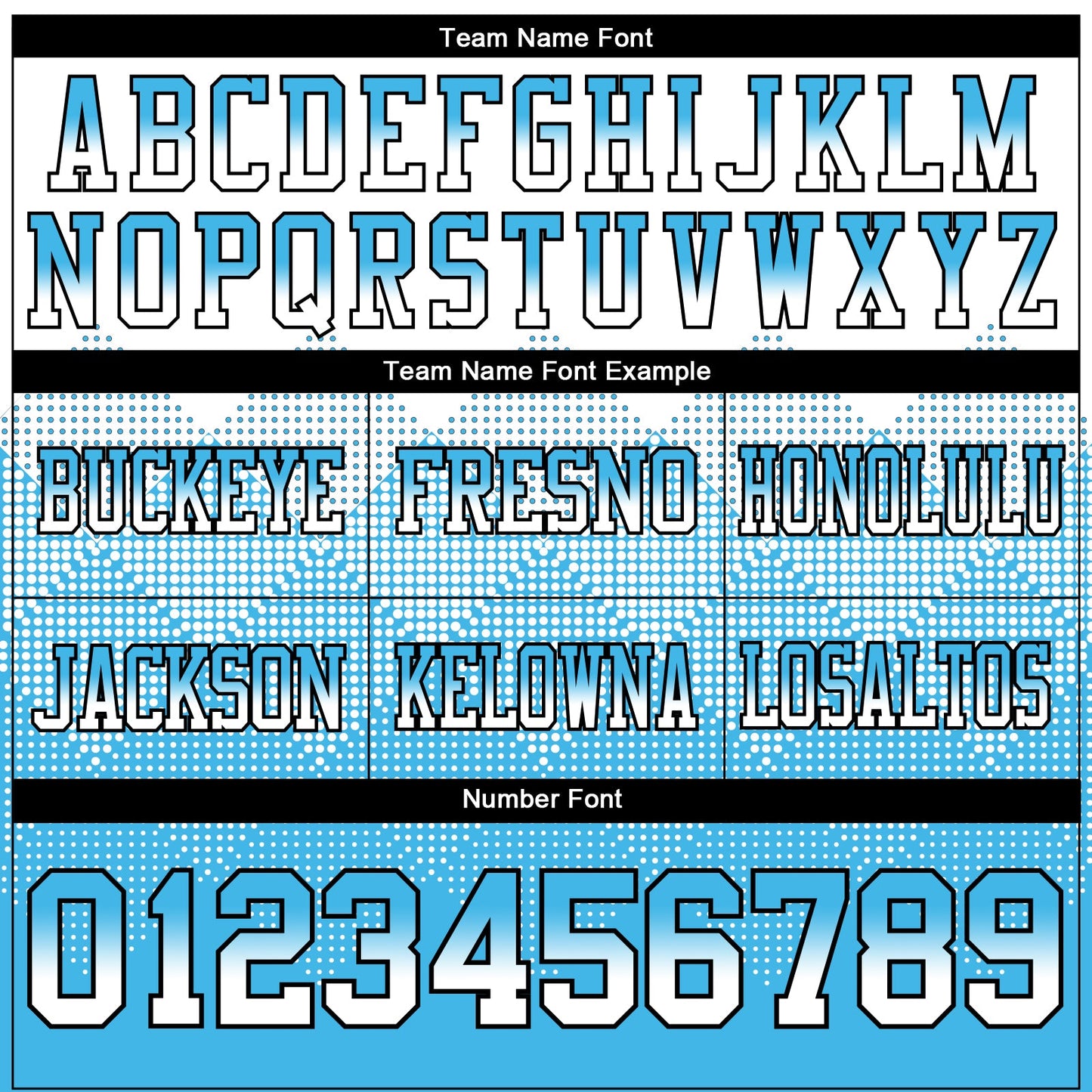 Custom White Sky Blue-Black Mesh Authentic Gradient Square Shape Flag Football Jersey - Sky-Custom