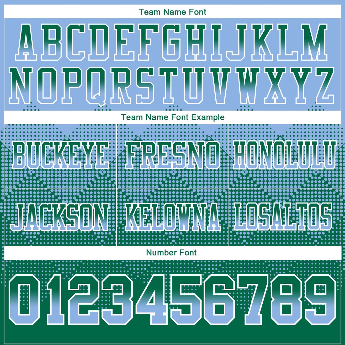 Custom Light Blue Kelly Green-White Mesh Authentic Gradient Square Shape Flag Football Jersey - Sky-Custom