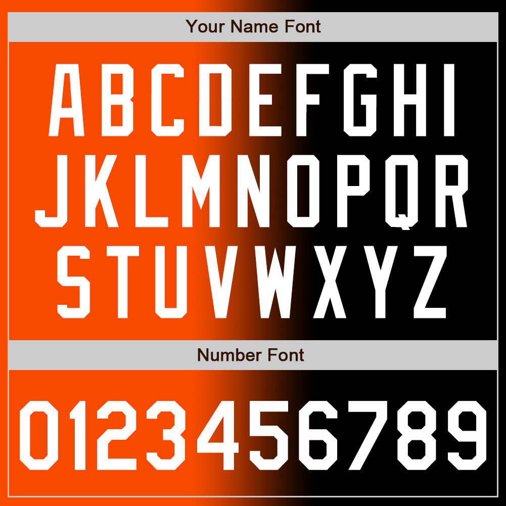 Custom Black White-Orange Authentic Gradient Fashion Baseball Jersey - Sky-Custom