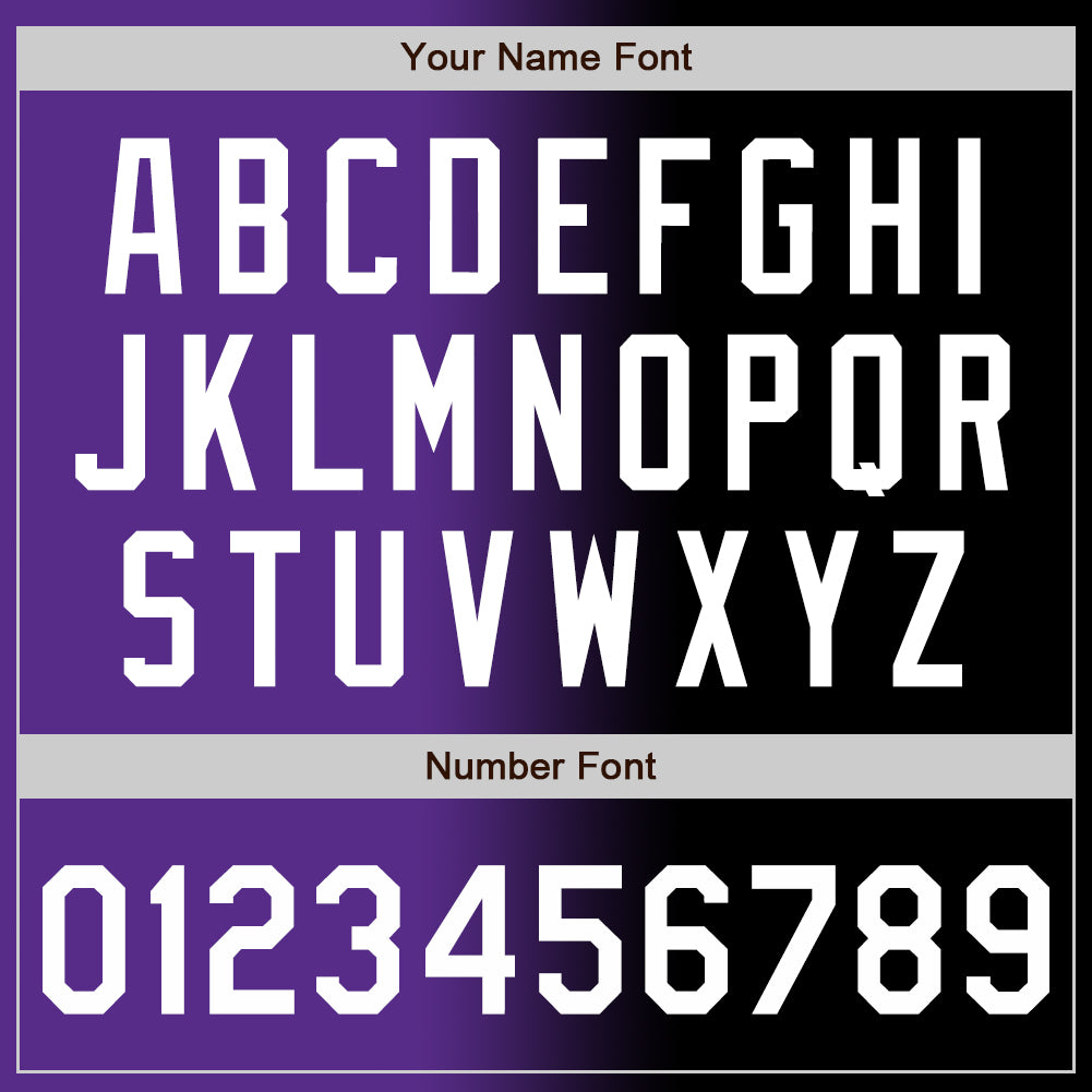 Custom Black White-Purple Authentic Gradient Fashion Baseball Jersey - Sky-Custom