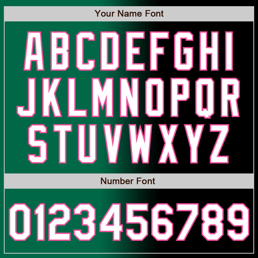 Custom Black White Kelly Green-Pink Authentic Gradient Fashion Baseball Jersey - Sky-Custom