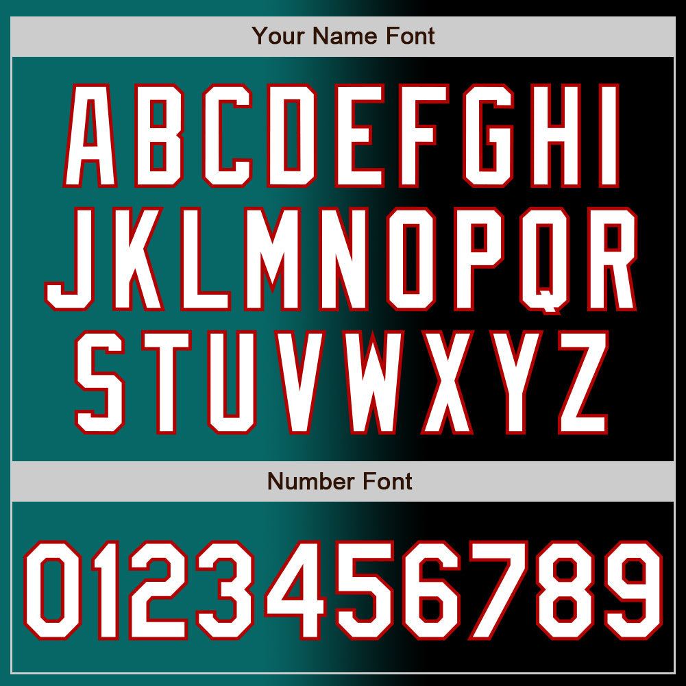 Custom Black White Teal-Red Authentic Gradient Fashion Baseball Jersey - Sky-Custom