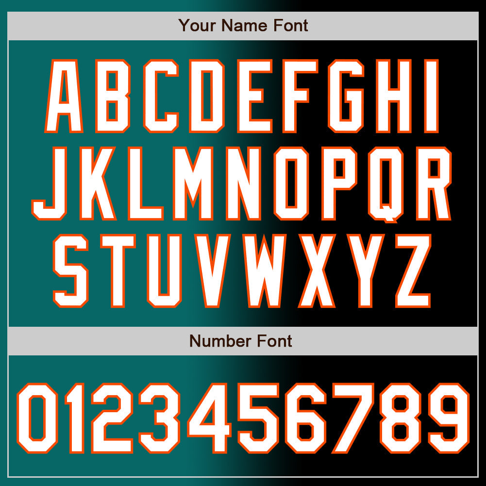 Custom Black White Teal-Orange Authentic Gradient Fashion Baseball Jersey - Sky-Custom