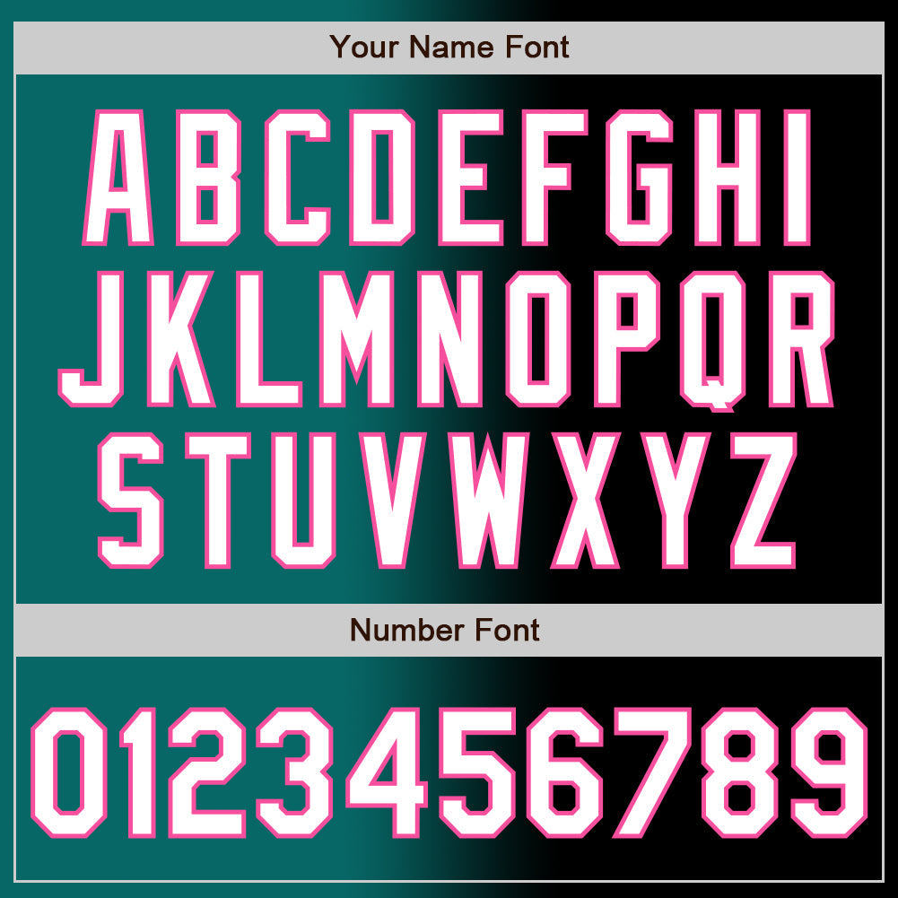 Custom Black White Teal-Pink Authentic Gradient Fashion Baseball Jersey - Sky-Custom