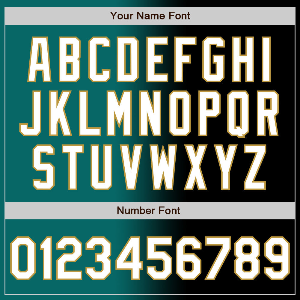 Custom Black White Teal-Old Gold Authentic Gradient Fashion Baseball Jersey - Sky-Custom