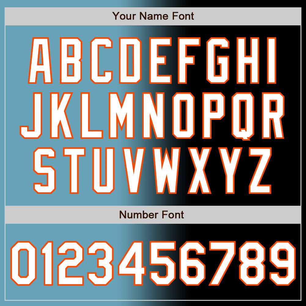 Custom Black White Shadow Blue-Orange Authentic Gradient Fashion Baseball Jersey - Sky-Custom