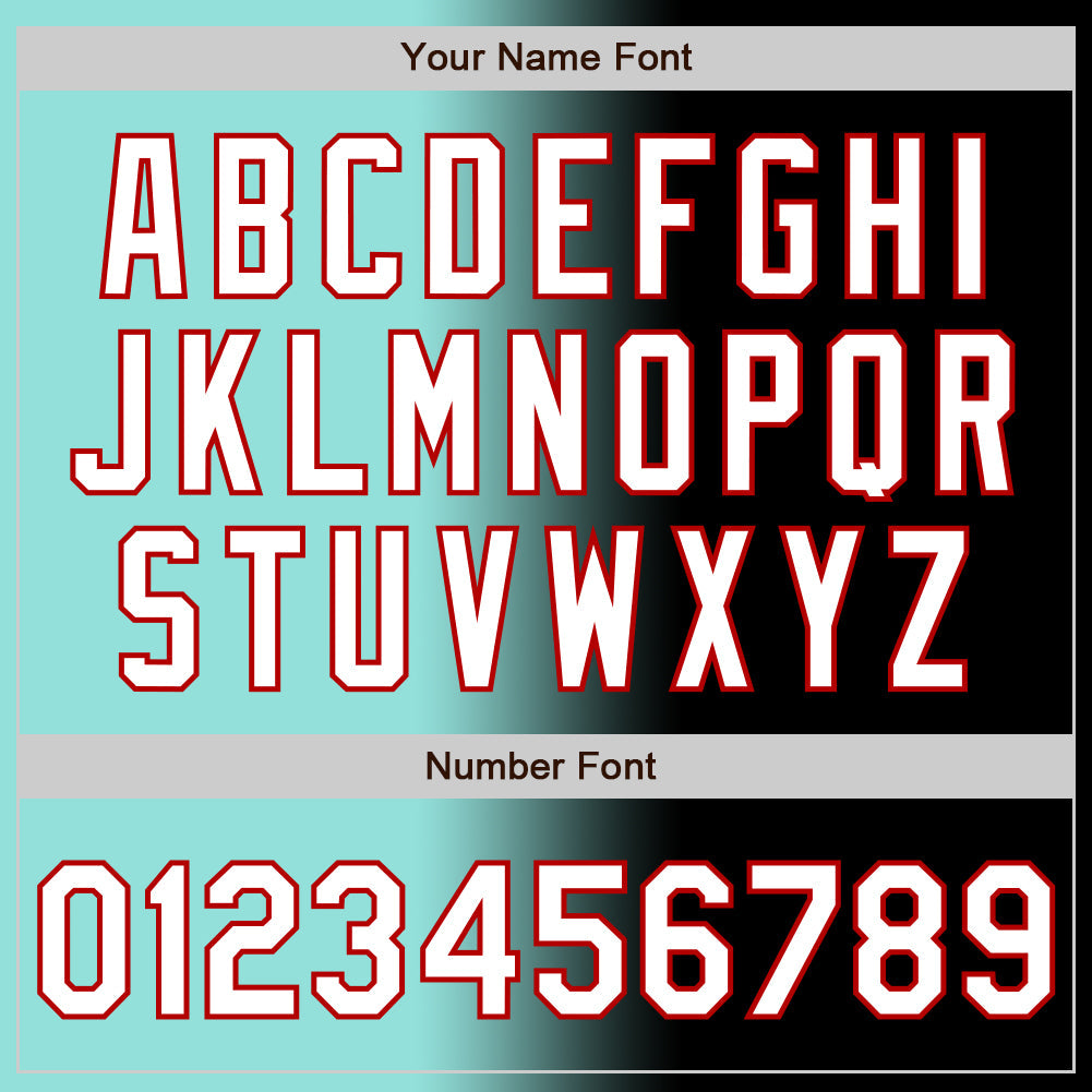 Custom Black White Ice Blue-Red Authentic Gradient Fashion Baseball Jersey - Sky-Custom