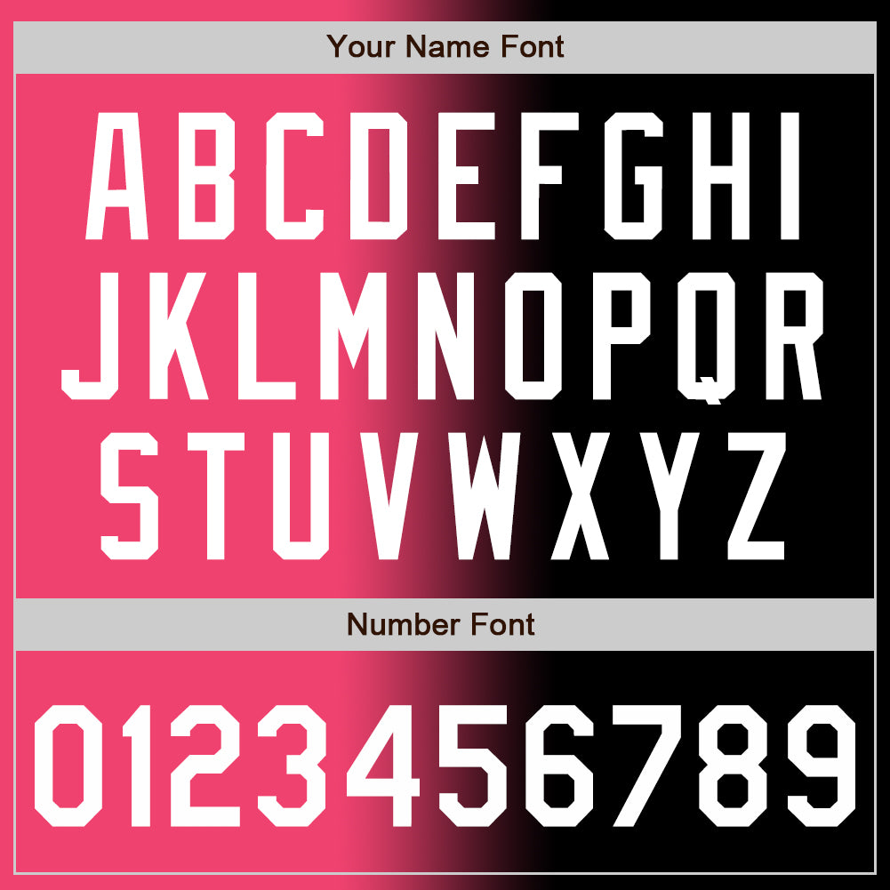 Custom Black White-Neon Pink Authentic Gradient Fashion Baseball Jersey - Sky-Custom