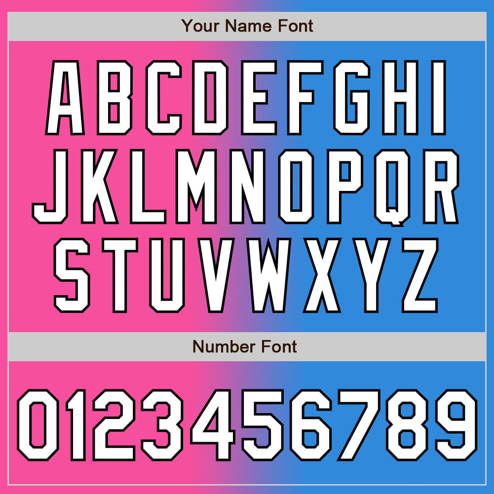 Custom Electric Blue White Pink-Black Authentic Gradient Fashion Baseball Jersey - Sky-Custom