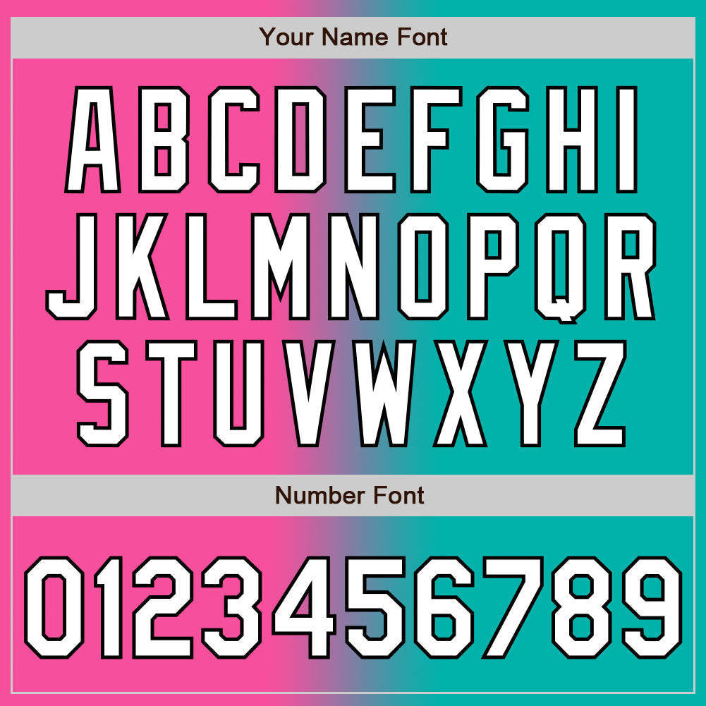 Custom Aqua White Pink-Black Authentic Gradient Fashion Baseball Jersey - Sky-Custom