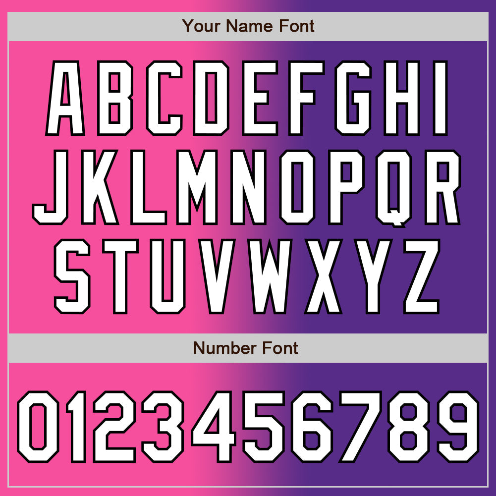 Custom Purple White Pink-Black Authentic Gradient Fashion Baseball Jersey - Sky-Custom