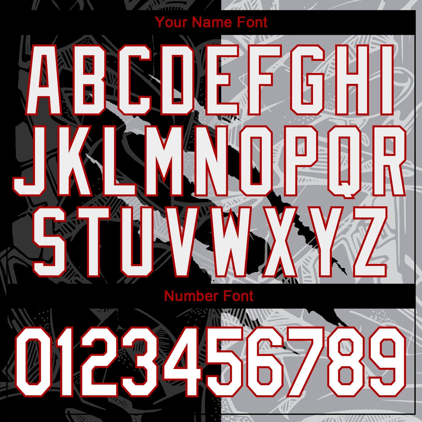 Custom Graffiti Pattern White Gray-Red 3D Scratch Authentic Baseball Jersey - Sky-Custom