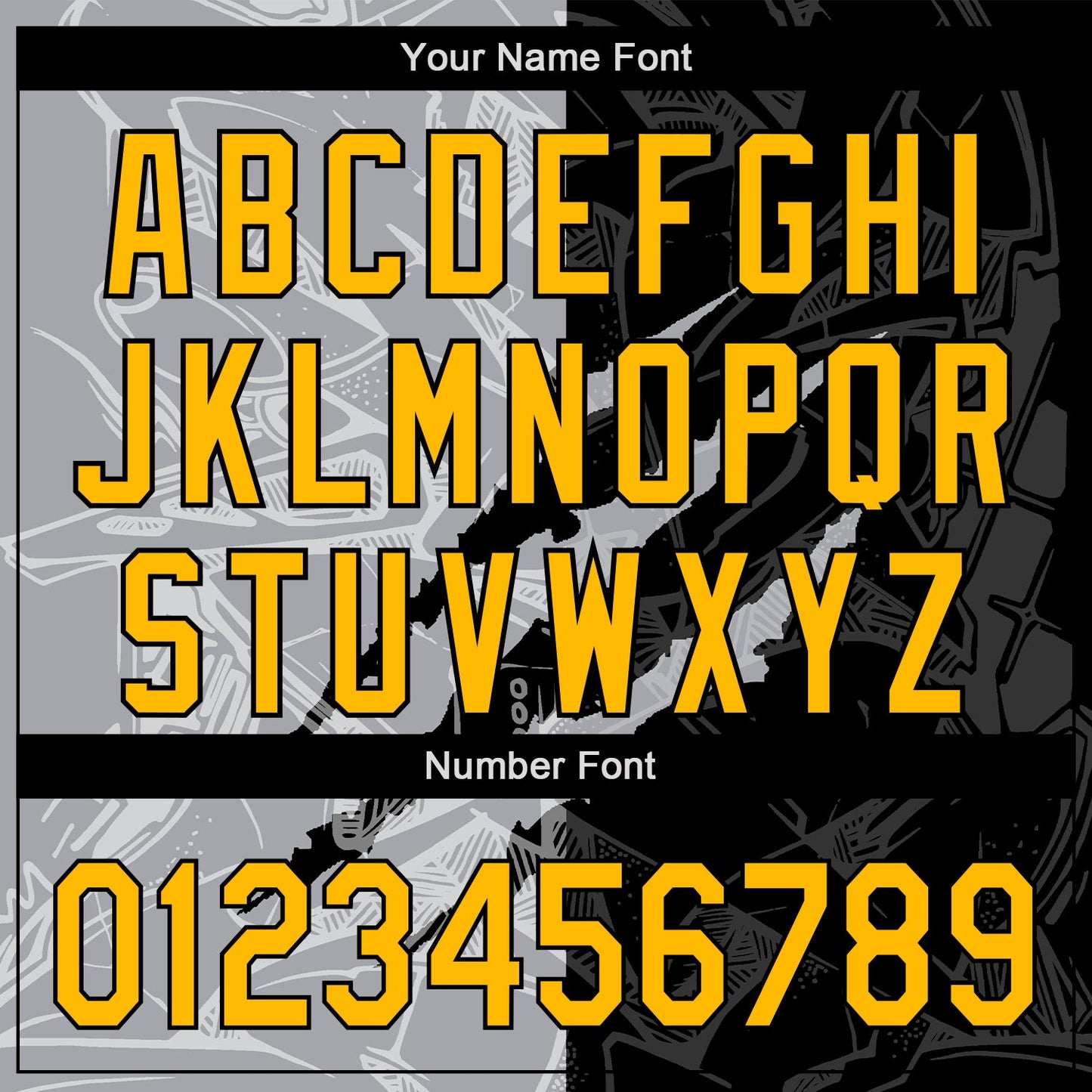 Custom Graffiti Pattern Gold Black-Gray 3D Scratch Authentic Baseball Jersey - Sky-Custom