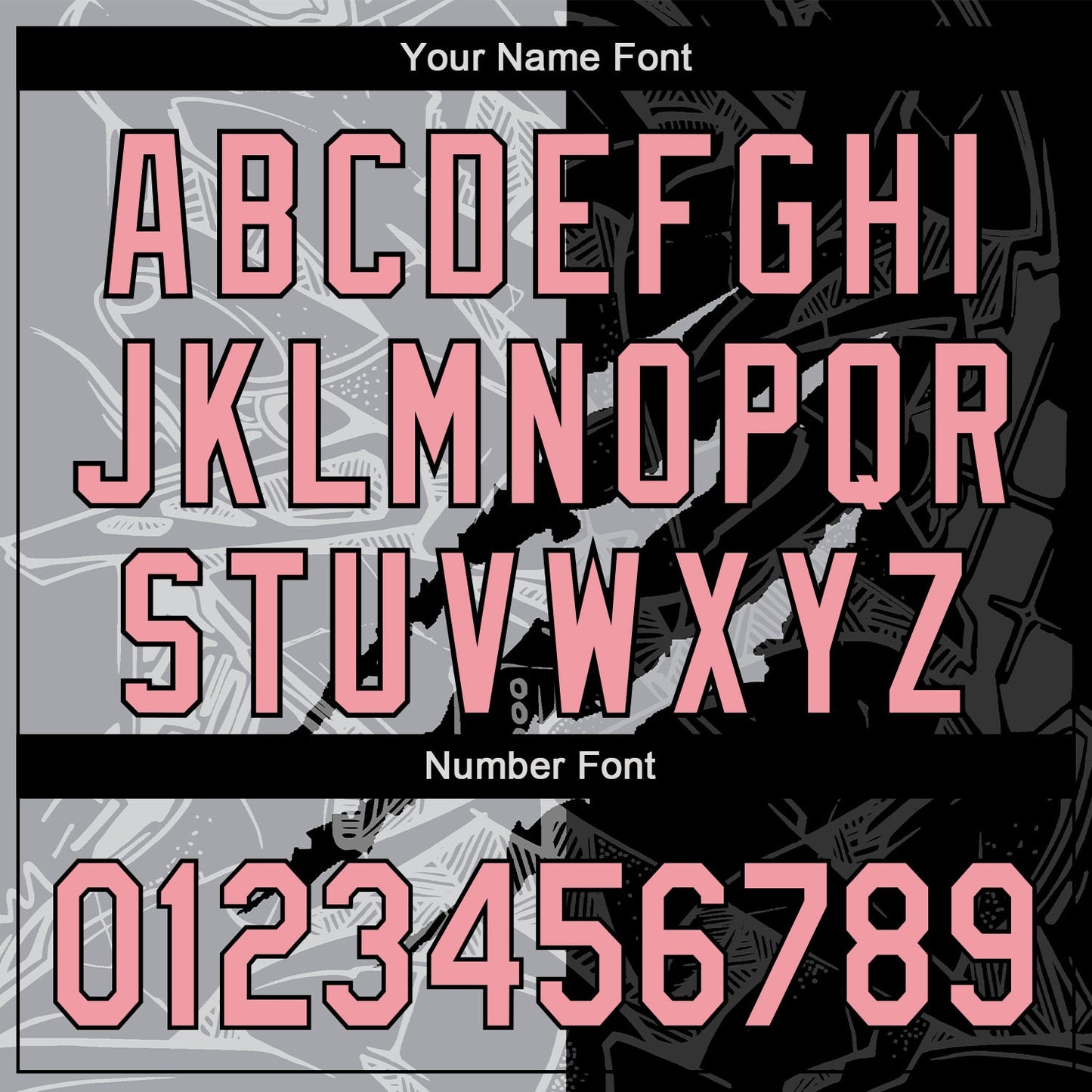 Custom Graffiti Pattern Medium Pink Black-Gray 3D Scratch Authentic Baseball Jersey - Sky-Custom