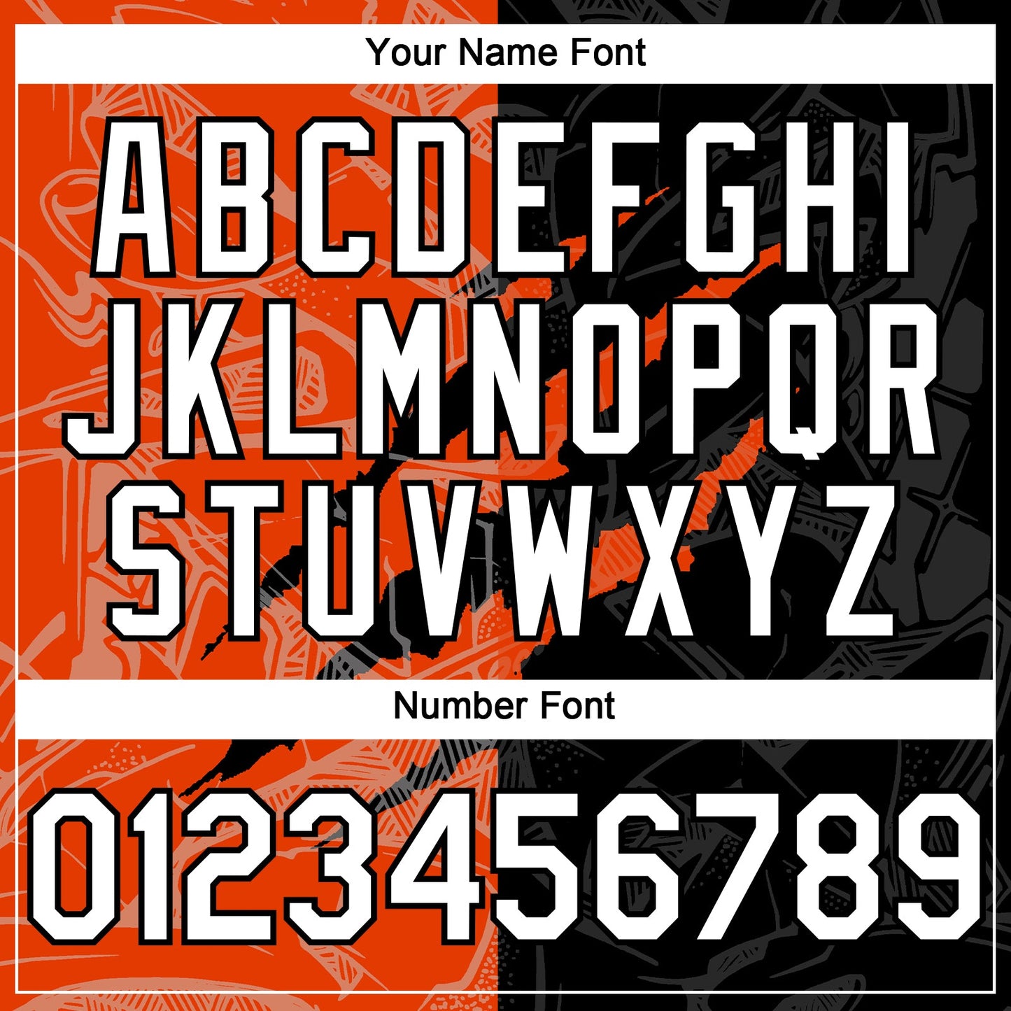 Custom Graffiti Pattern White Black-Orange 3D Scratch Authentic Baseball Jersey - Sky-Custom