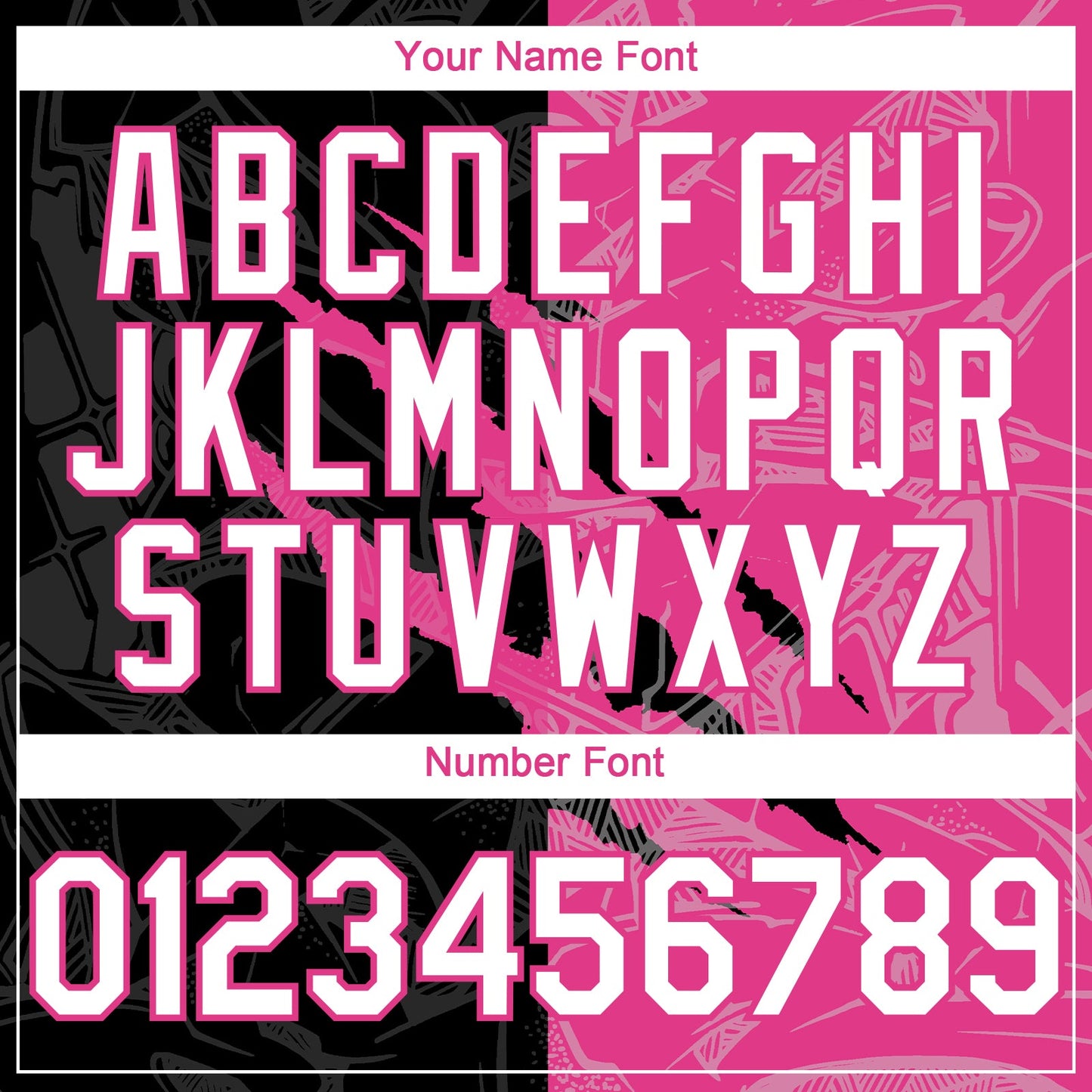 Custom Graffiti Pattern White Black-Pink 3D Scratch Authentic Baseball Jersey - Sky-Custom